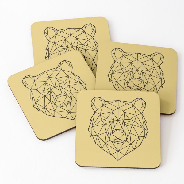 Item preview, Dark Geometric Bear for light backgrounds designed and sold by WhiskerAccords.