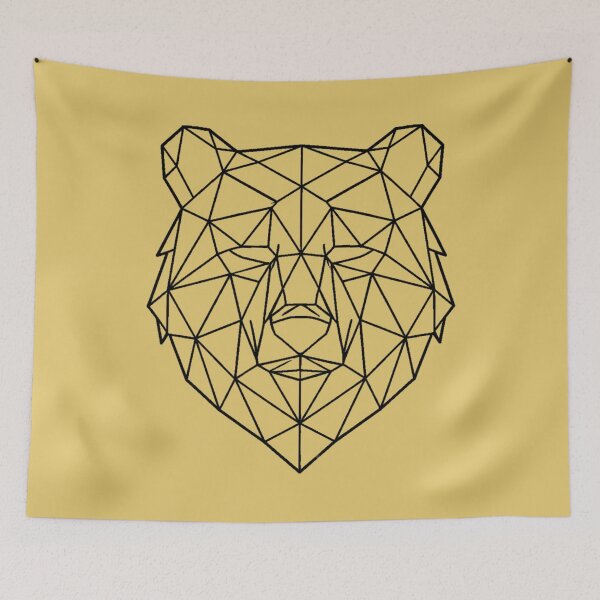 Item preview, Dark Geometric Bear for light backgrounds designed and sold by WhiskerAccords.