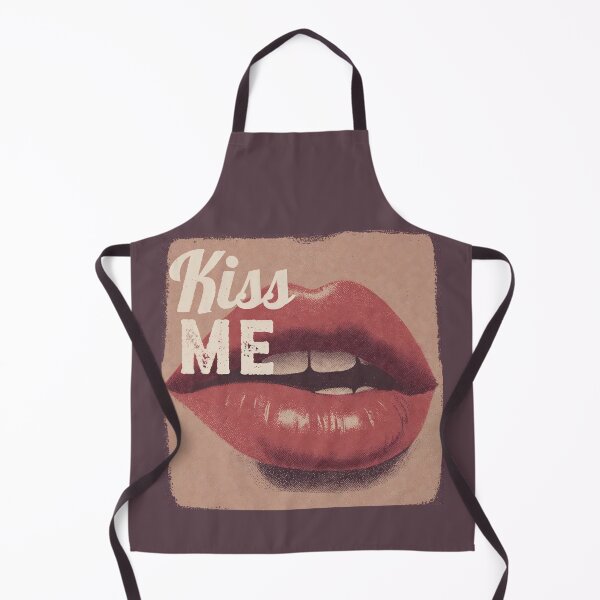 Aperçu de l'œuvre Vintage Kiss Me Lips Poster Illustration créée et vendue par OjingO.