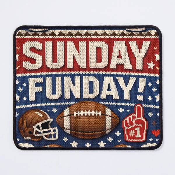 Item preview, Sunday Funday American Football Knit Design designed and sold by Mauswohn.