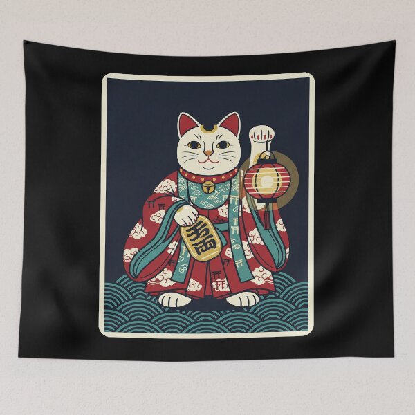 Item preview, 千万両 Maneki Neko Lucky Cat Japanese Fortune Art designed and sold by JordynLadukeg65.