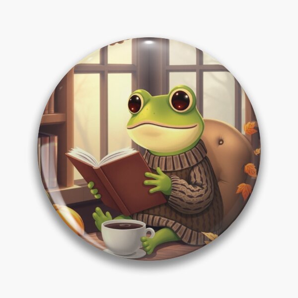 Item preview, Autumn Frog Reading T-Shirt | Cozy Bookworm Frog | Cute Fall Animal Tee designed and sold by ArmaanArts.