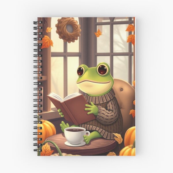 Item preview, Autumn Frog Reading T-Shirt | Cozy Bookworm Frog | Cute Fall Animal Tee designed and sold by ArmaanArts.