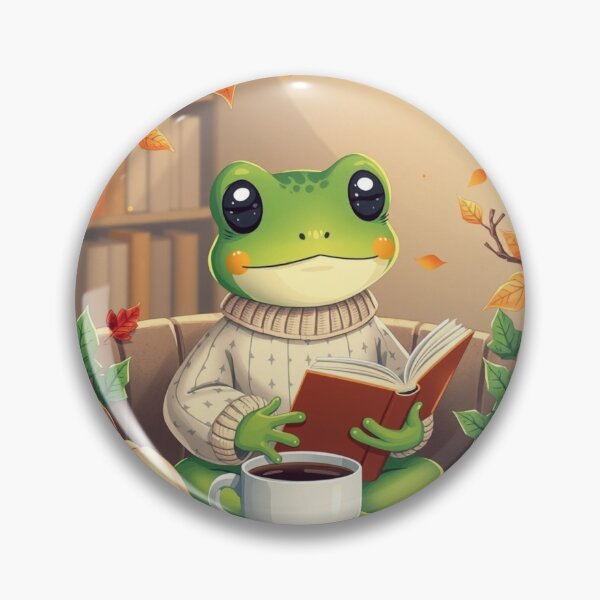 Item preview, frog and toad, toad, book, cute, book lover, froggy, frog lover, illustrator, read, reading, frog reading book, reading book, aesthetic, floral designed and sold by ArmaanArts.
