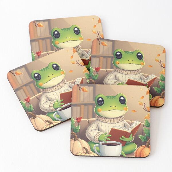 Item preview, frog and toad, toad, book, cute, book lover, froggy, frog lover, illustrator, read, reading, frog reading book, reading book, aesthetic, floral designed and sold by ArmaanArts.