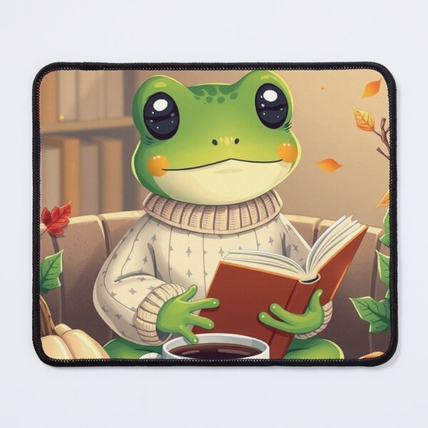 Item preview, frog and toad, toad, book, cute, book lover, froggy, frog lover, illustrator, read, reading, frog reading book, reading book, aesthetic, floral designed and sold by ArmaanArts.