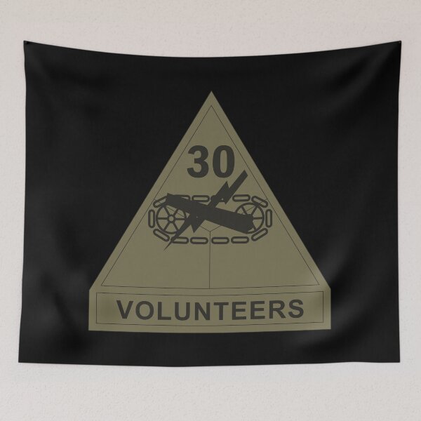Item preview, Army - SSI - 30th Armored Division w Name Tape - Subdued X 300 designed and sold by Military Insignia Products.
