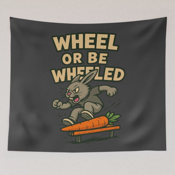 Item preview, Wheel or Be Wheeled - Skateboarding Bunny designed and sold by SillyPawsStudio.