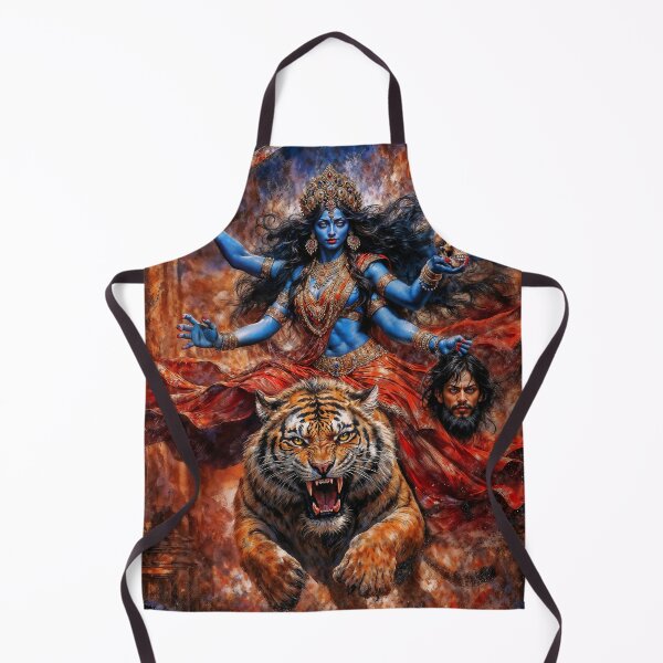 Item preview, Three-World Mother Kali Goddess riding Her Tiger designed and sold by AliceWhiteDF.