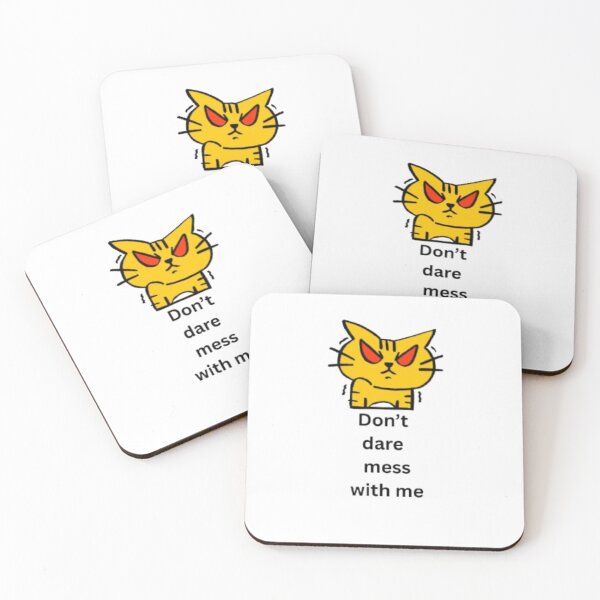 Item preview, Angry Cat Illustration – Don’t Dare Mess With Me Funny Cat Design designed and sold by SOLIORA  ATELIER.