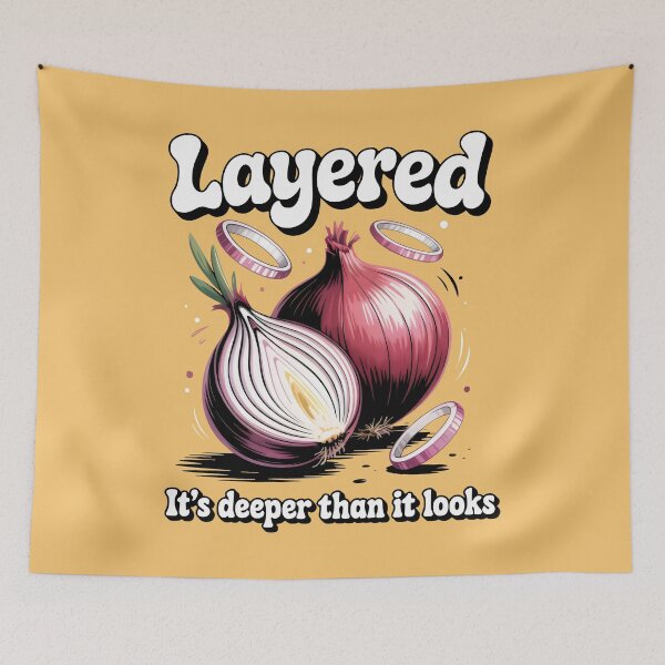 Item preview, Layered Red Onion Art - It's Deeper Than It Looks designed and sold by SplashTastic.