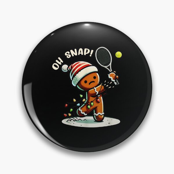 Item preview, Oh Snap! Gingerbread Tennis Funny Christmas Cartoon Design designed and sold by WayTBeenkenArt.