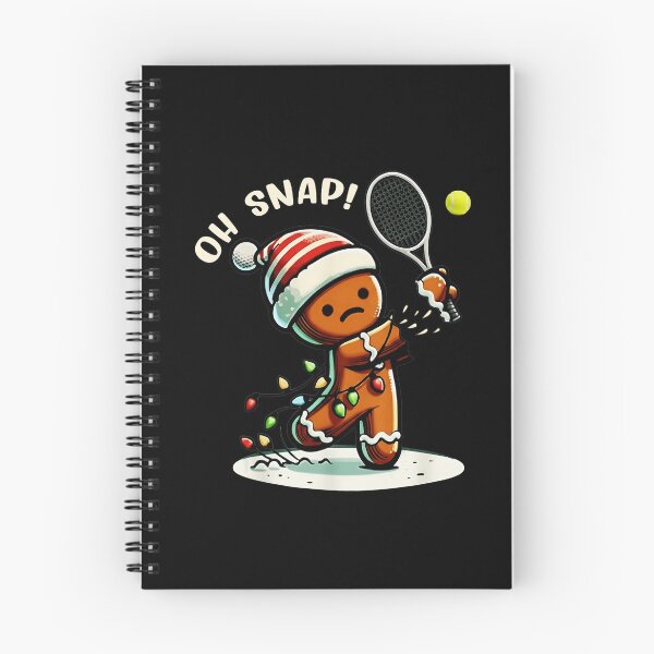 Item preview, Oh Snap! Gingerbread Tennis Funny Christmas Cartoon Design designed and sold by WayTBeenkenArt.