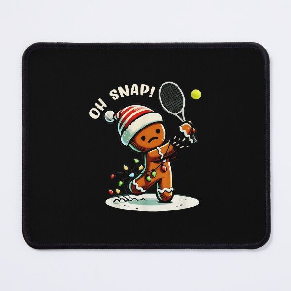 Item preview, Oh Snap! Gingerbread Tennis Funny Christmas Cartoon Design designed and sold by WayTBeenkenArt.