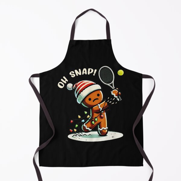 Item preview, Oh Snap! Gingerbread Tennis Funny Christmas Cartoon Design designed and sold by WayTBeenkenArt.