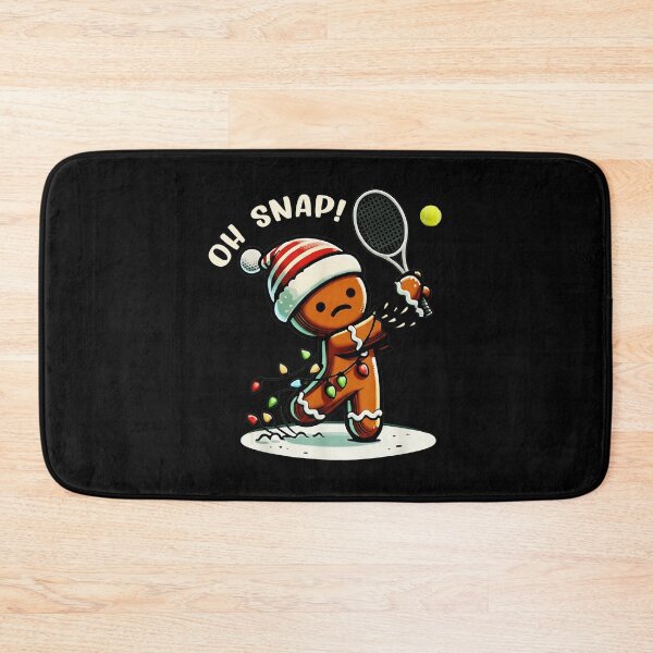 Item preview, Oh Snap! Gingerbread Tennis Funny Christmas Cartoon Design designed and sold by WayTBeenkenArt.