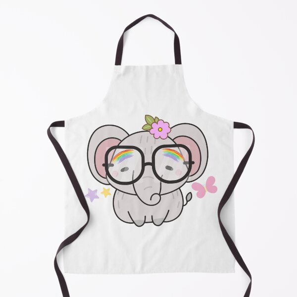 Item preview, Rainbow Glasses Elephant - Cute Elephant with Glasses, Flower & Butterfly designed and sold by Love3Happy.