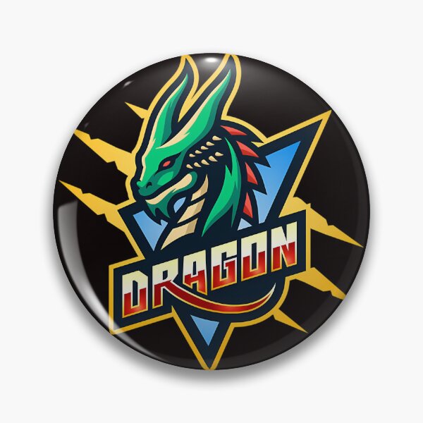 Item preview,  Vector Graphic Green Dragons Head Sports Badge  designed and sold by KingkoudaStudio.