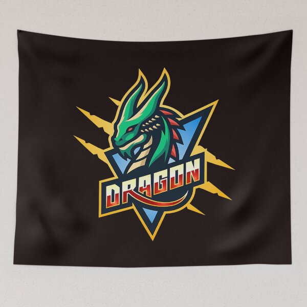 Item preview,  Vector Graphic Green Dragons Head Sports Badge  designed and sold by KingkoudaStudio.
