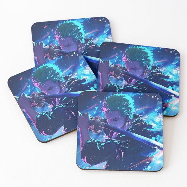 Item preview, Roronoa Zoro - Neon Blade Warrior – Cyber Anime Samurai Action Art designed and sold by Dyan4.