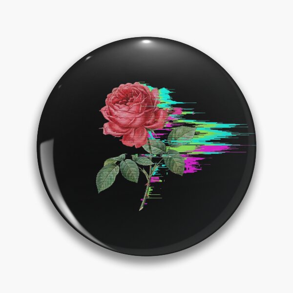 Item preview, Digital Decay Vintage Rose Glitch Aesthetic designed and sold by MarCinu Art.