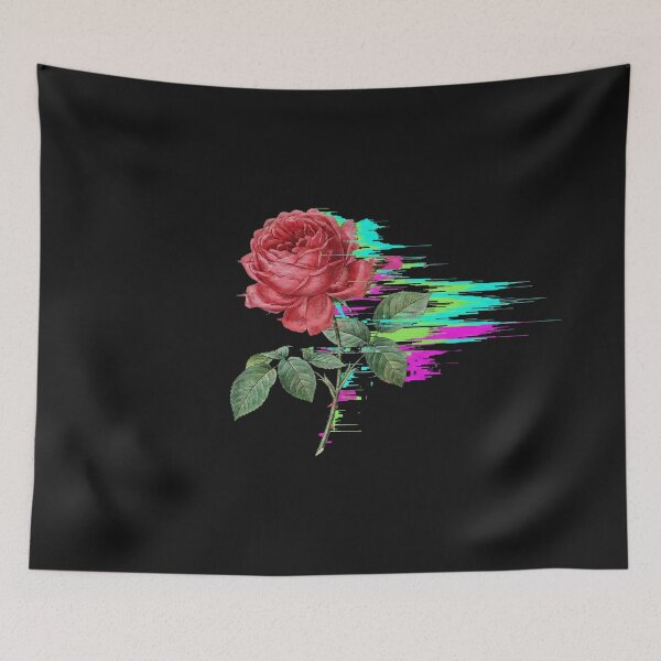 Item preview, Digital Decay Vintage Rose Glitch Aesthetic designed and sold by MarCinu Art.