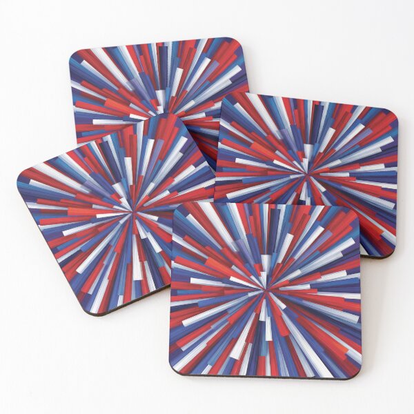 Item preview, Dynamic Red White and Blue Geometric Starburst designed and sold by DGtaLrtcom.