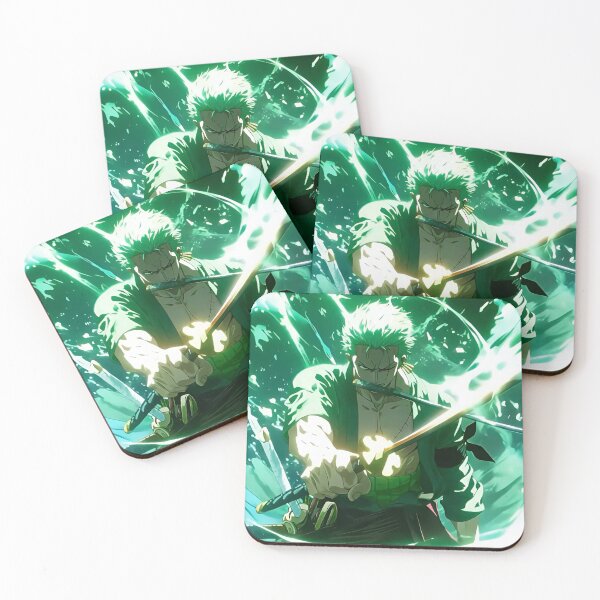Item preview, Roronoa Zoro - Emerald Blade Ronin – Neon Samurai Energy Art designed and sold by Dyan4.