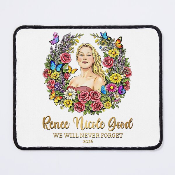 Item preview, Renee Nicole Good Memorial Butterfly Floral Garden | White Background | Protest, Justice, We Will Never Forget 2026 designed and sold by LunasLittleFinds.