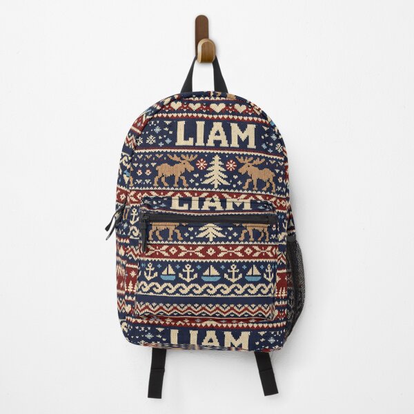 Item preview, Personalized first name Liam in Nordic knit design designed and sold by Mauswohn.