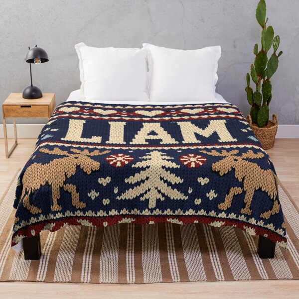 Item preview, Personalized first name Liam in Nordic knit design designed and sold by Mauswohn.