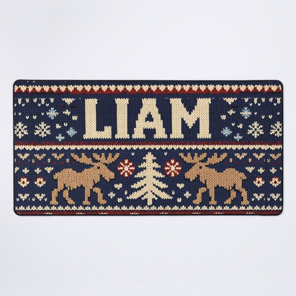 Item preview, Personalized first name Liam in Nordic knit design designed and sold by Mauswohn.