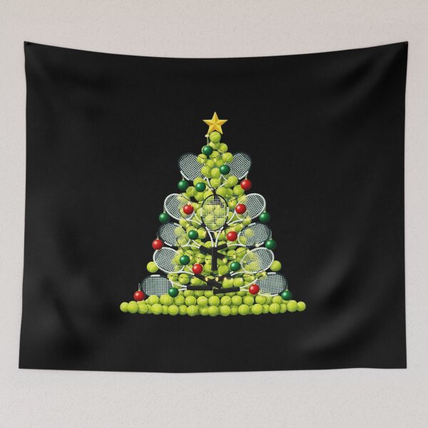 Item preview, Tennis Christmas Tree Funny Tennis Holiday Lights Design designed and sold by WayTBeenkenArt.