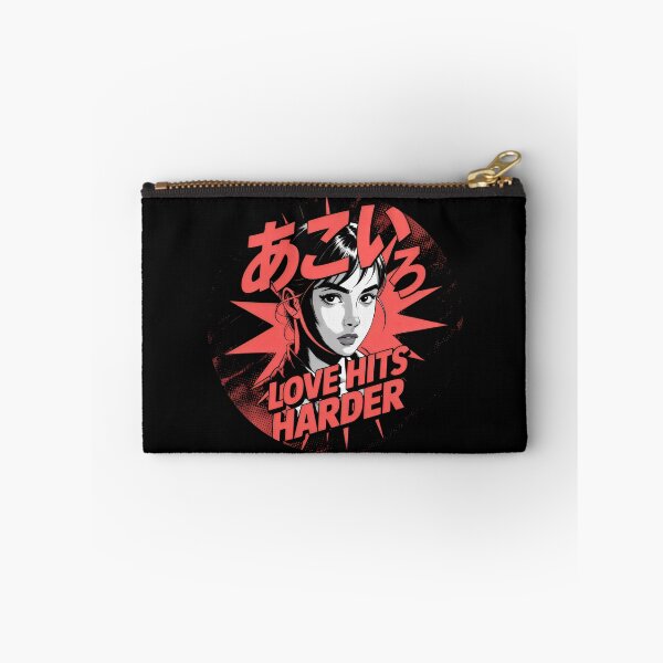 Item preview, Love Hits Harder - Japanese Anime Aesthetic Art in Circle designed and sold by SplashTastic.