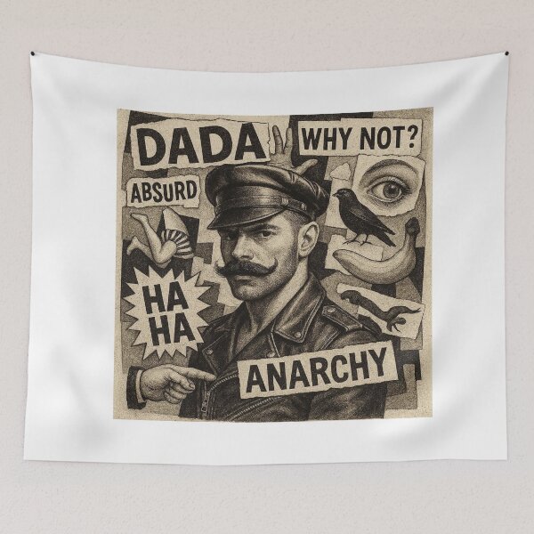 Item preview, Gay Leather Daddy Berlin Dada  Pride Graphic Design designed and sold by ItsAKinkThing.