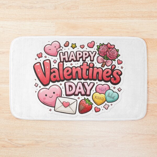 Item preview, Cute Happy Valentine’s Day Sticker - Adorable Hearts, Candy & Roses Love Design designed and sold by RGP Smart.