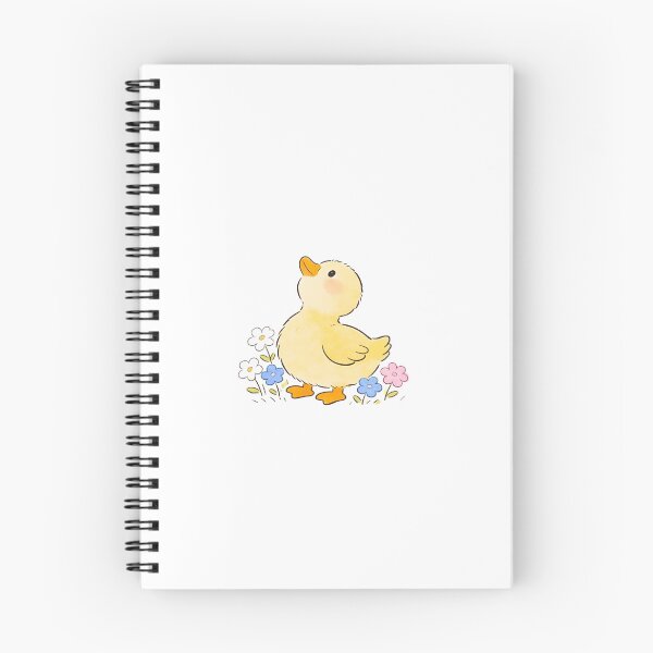 Item preview, cute yello duck with flowers designed and sold by haebalagii.