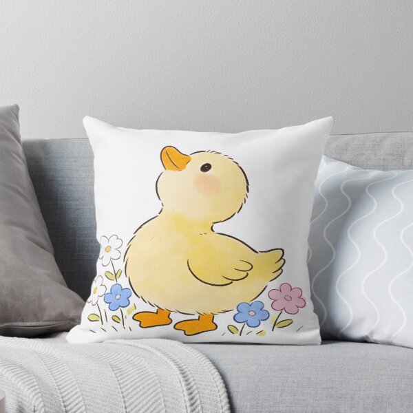 Item preview, cute yello duck with flowers designed and sold by haebalagii.