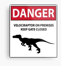 Halte das Tor geschlossen (Raptors) Metallbild