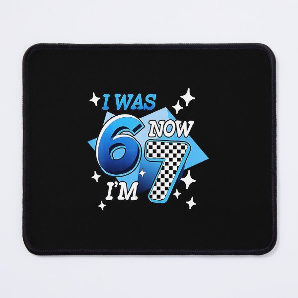 Item preview, I WAS 6 NOW I'M 7 Funny Birthday Number Design designed and sold by gladysenglish.