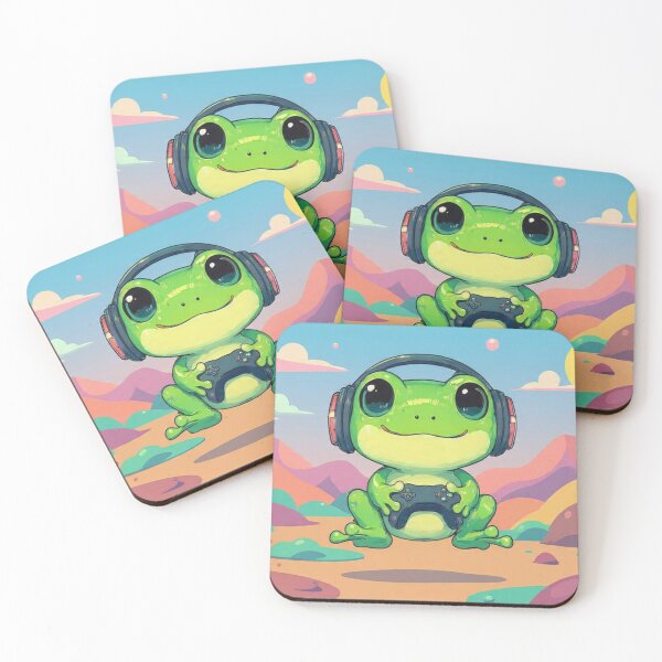 Item preview, Floating Gamer Froggy in Rainbow Hills designed and sold by The Strongest Froggy.