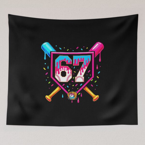 Item preview, 67 Baseball Ice Cream Drip Player Shield Style designed and sold by miaa-artistshop.