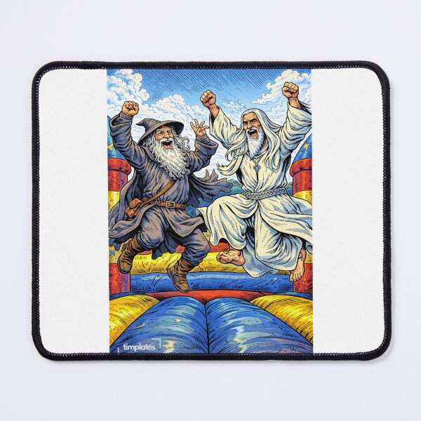 Item preview, Gandalf and Saruman Bouncy Castle LOTR designed and sold by Timplates.