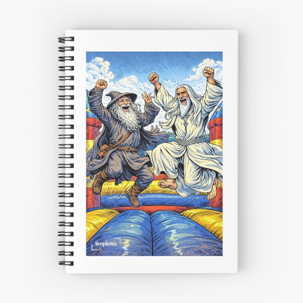 Item preview, Gandalf and Saruman Bouncy Castle LOTR designed and sold by Timplates.