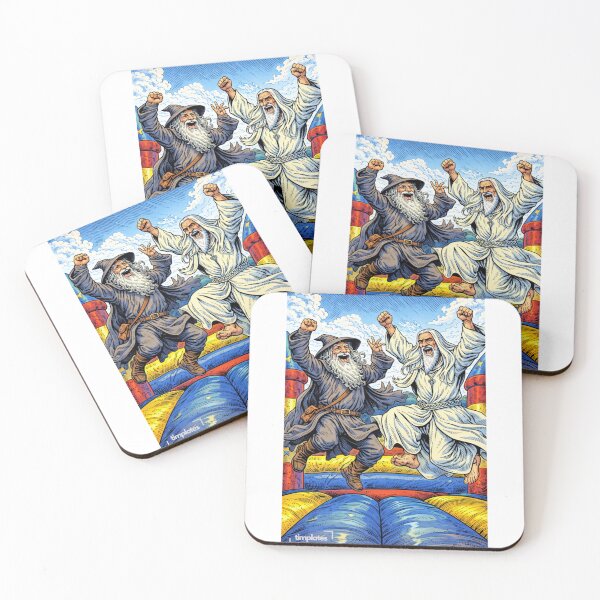 Item preview, Gandalf and Saruman Bouncy Castle LOTR designed and sold by Timplates.