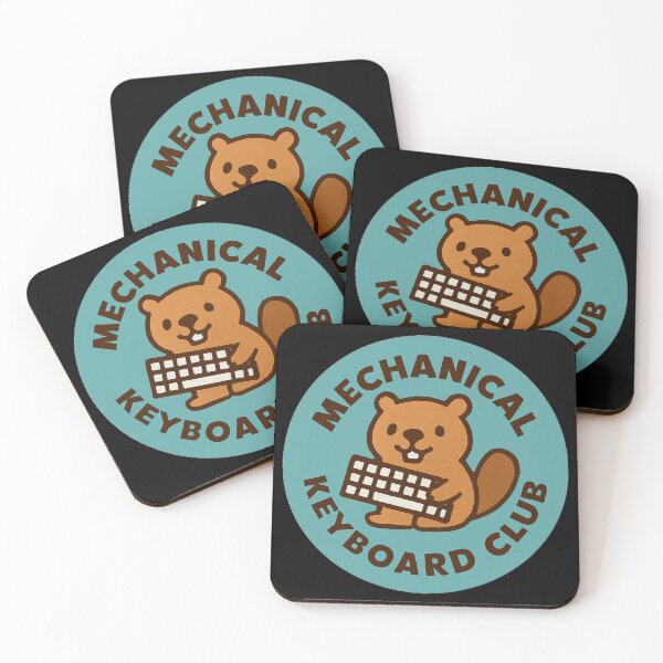 Item preview, Mechanical Keyboard Club Retro Badge - Cute Beaver Tech Enthusiast Art designed and sold by Stone-T .