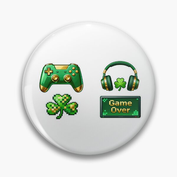 Item preview, Level Up Your Luck - St. Patrick's Day Gaming Sticker Pack designed and sold by TheCalmEdit.