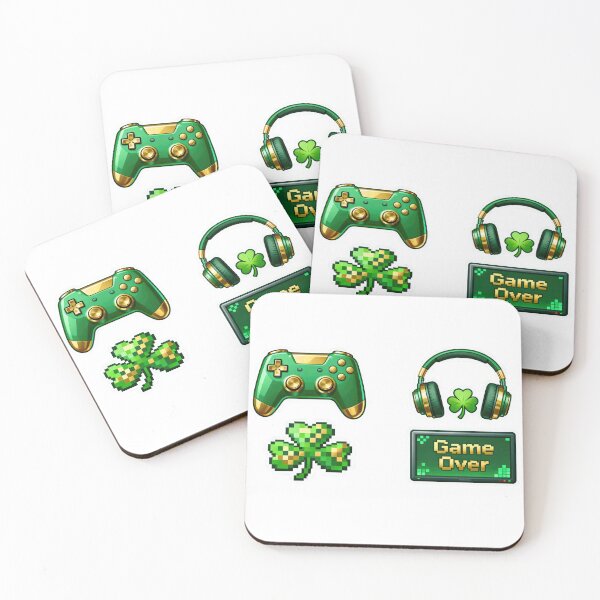Item preview, Level Up Your Luck - St. Patrick's Day Gaming Sticker Pack designed and sold by TheCalmEdit.