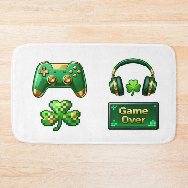 Item preview, Level Up Your Luck - St. Patrick's Day Gaming Sticker Pack designed and sold by TheCalmEdit.