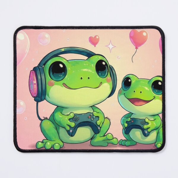 Item preview, Valentine Gamer Froggy and His Balloon Friend designed and sold by The Strongest Froggy.